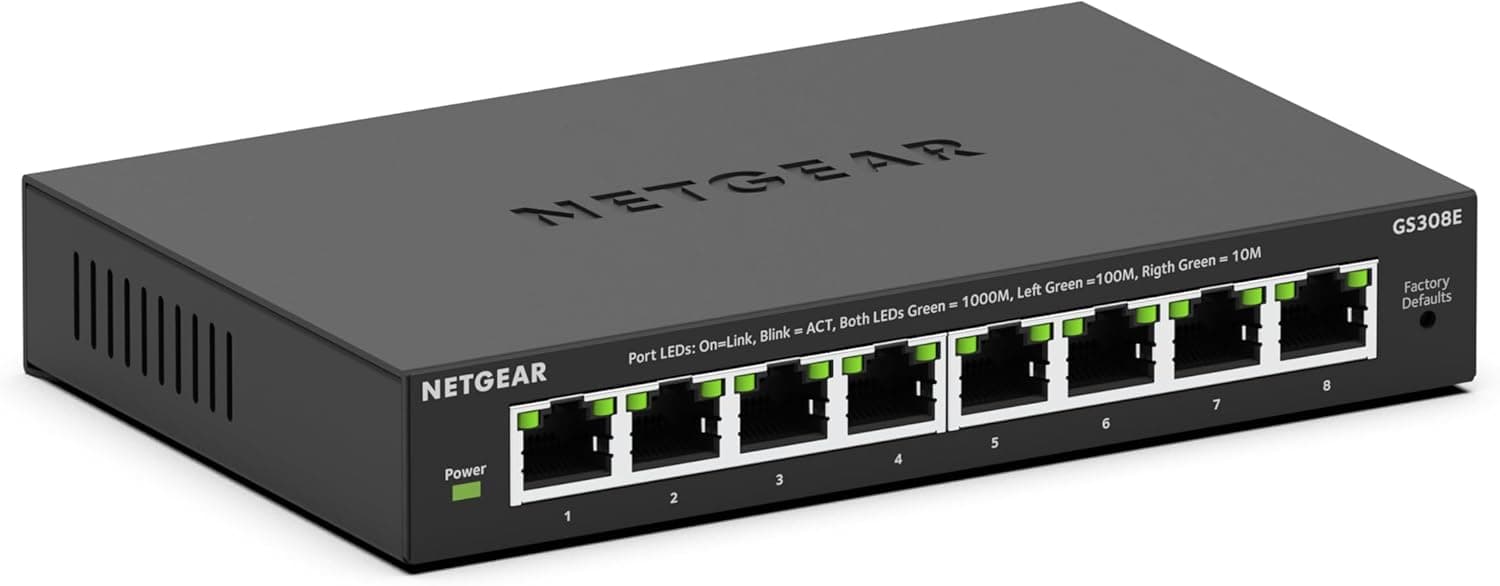NETGEAR GS308E 8-Port Managed Switch